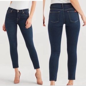 7FAM mid rise skinny jeans
